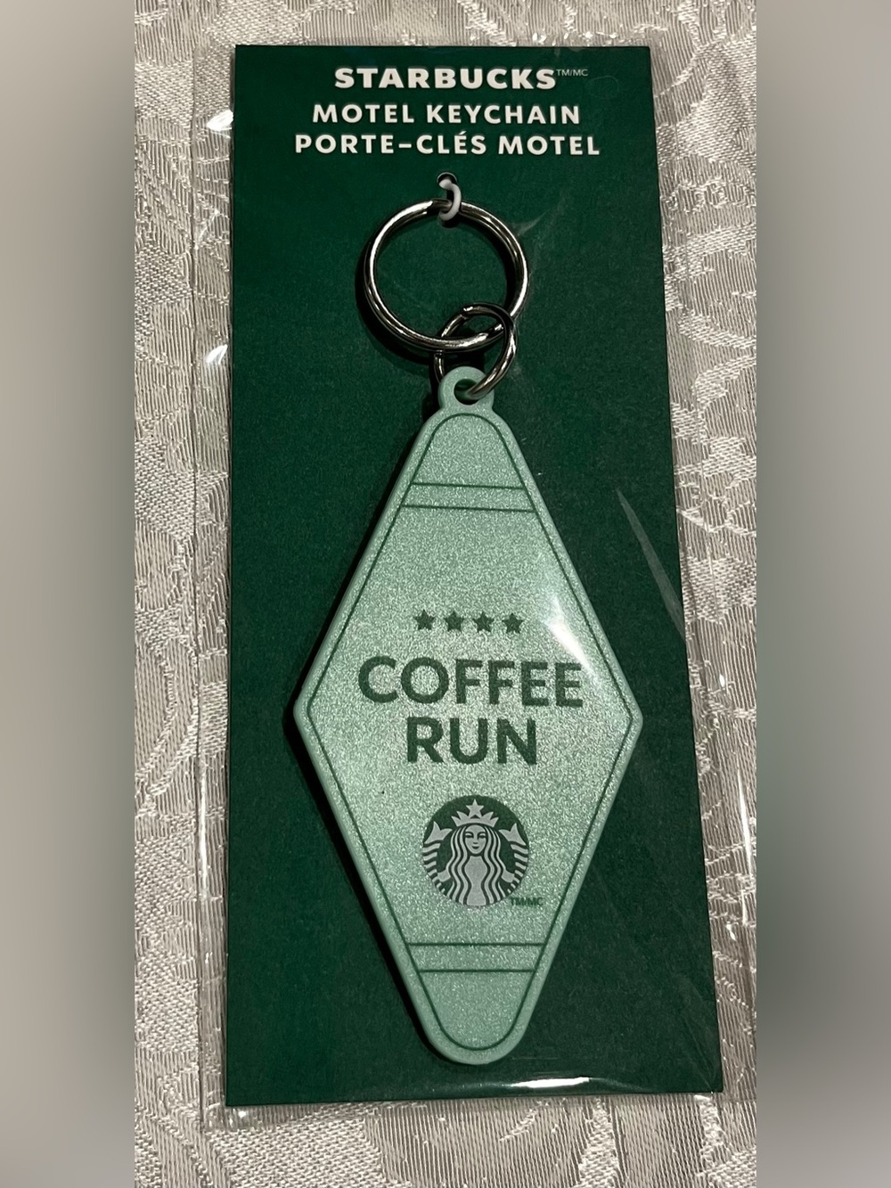Starbucks Green 'Coffee Run' Motel Keychain